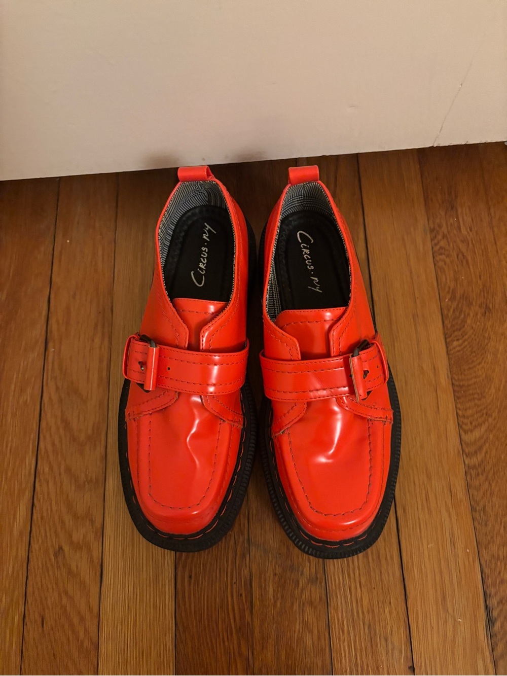 Circus by Sam Edelman Orange Buckle Loafer/Creeper